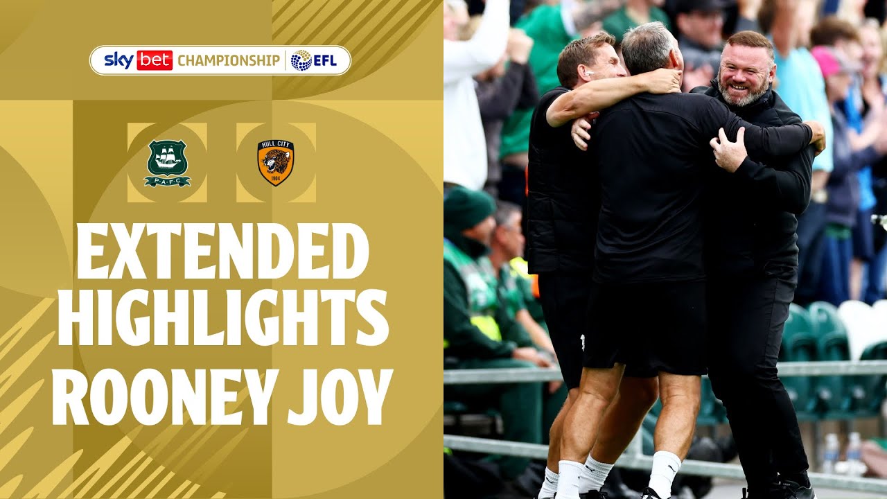 ROONEY OFF THE MARK! | Plymouth Argyle v Hull City extended highlights