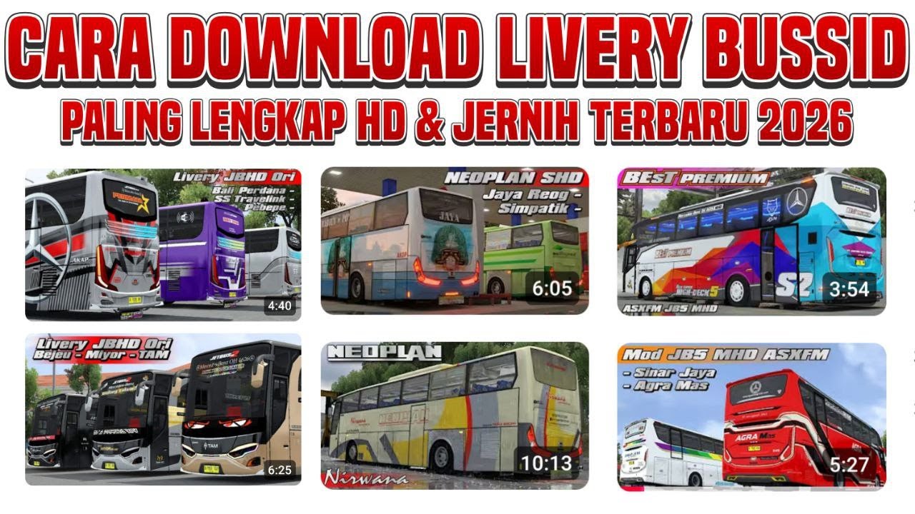 Cara Download dan Pasang Livery BUSSID Paling Lengkap, Jernih dan HD Terbaru 2026!!