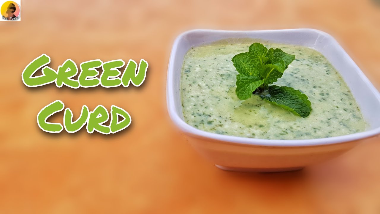 Mint And Coriander Flavoured Yogurt || Green Curd || Desi Taste