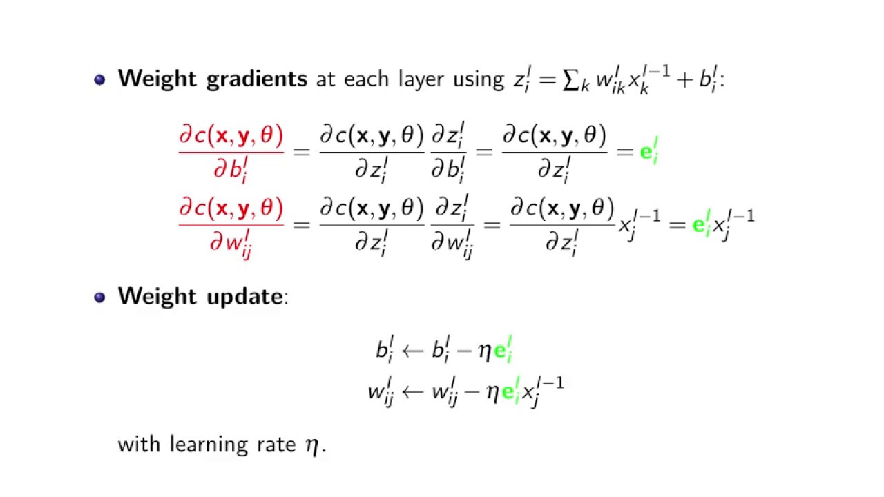 Deep Learning Lecture 3.4 - Backpropagation