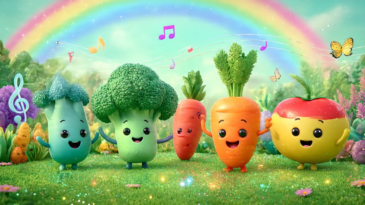 🥦 Veggie Power Song 🌈 | Fun Learning Song for Kids 👶🎵 | Eat Your Vegetables & Grow Strong! 💪🍅
