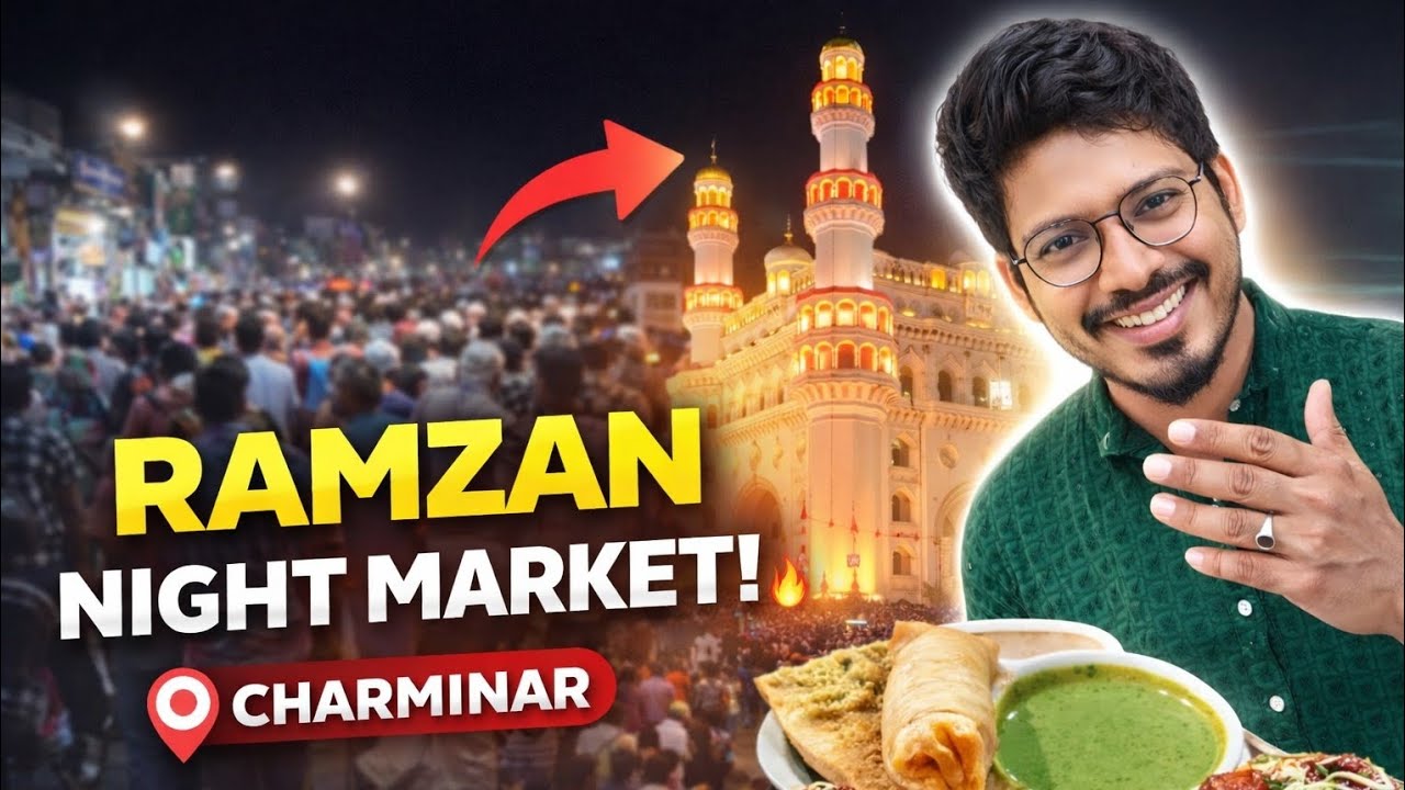 Ramzan Night Shopping at Charminar Hyderabad | Street Food & Crowd Madness #ramadan #shoppingvlog 