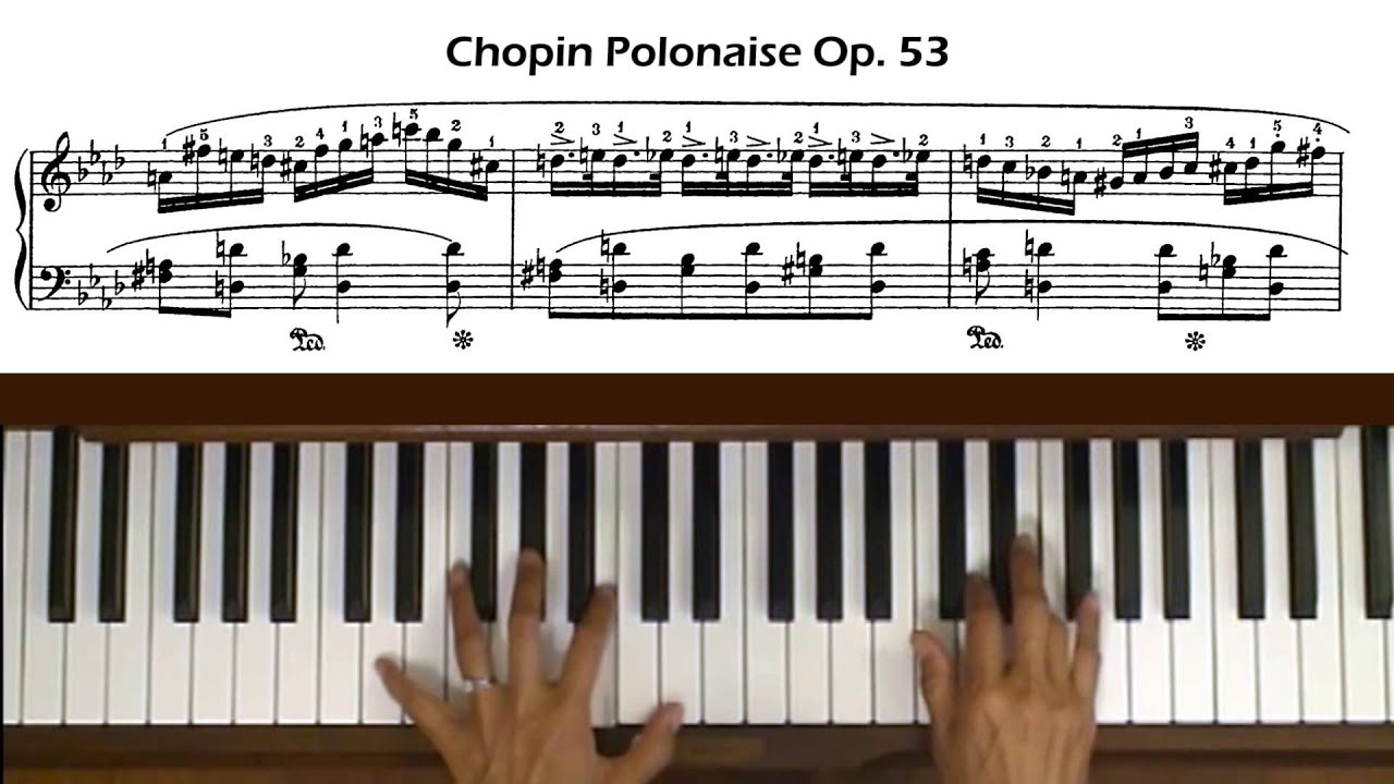 Chopin Polonaise Op. 53 Piano Tutorial Part 2