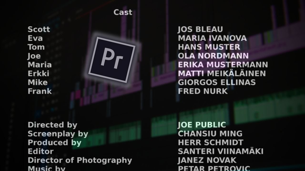 HOW TO MAKE ROLLING END CREDITS IN 1 MINUTE !! - ADOBE PREMIERE PRO