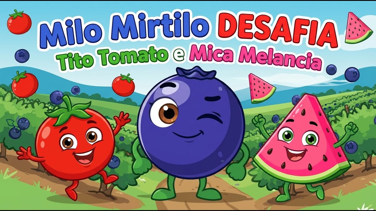 Milo Mirtilo Desafia Tito Tomato e Mica Melancia 