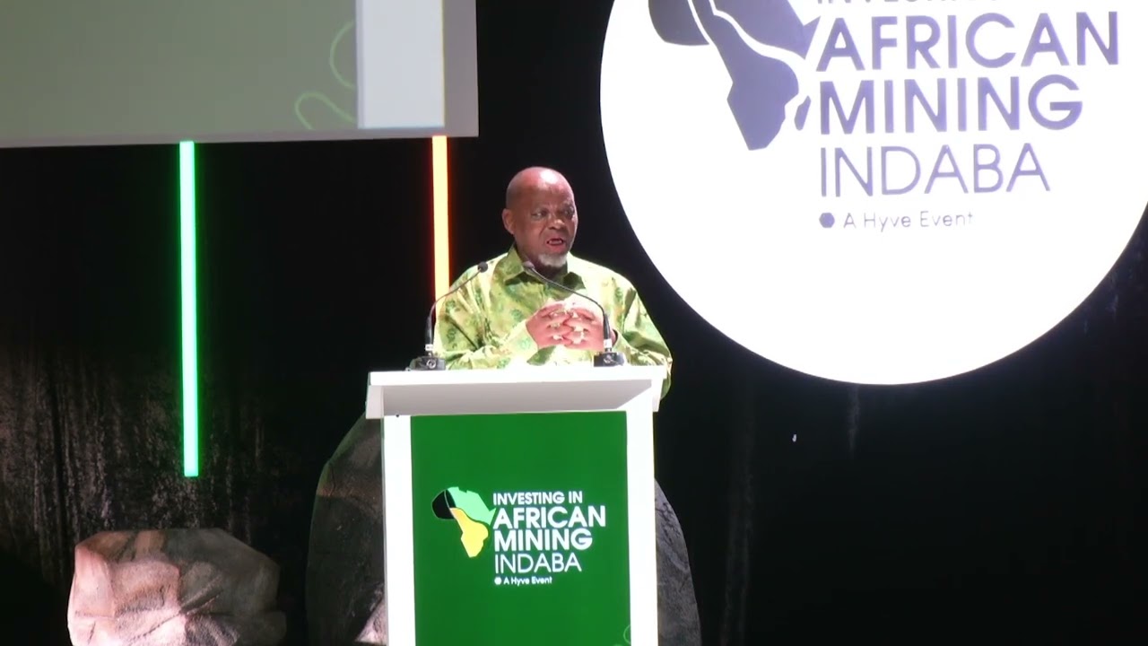 Minister Gwede Mantashe delivers welcome address at the Africa Mining Indaba