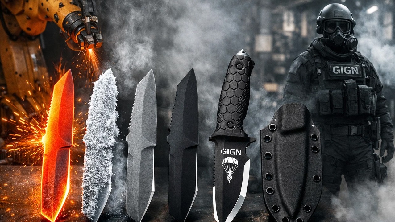 Inside a GIGN Combat Knife Factory: How French Counter-Terror Knives Are Made (Full Process)