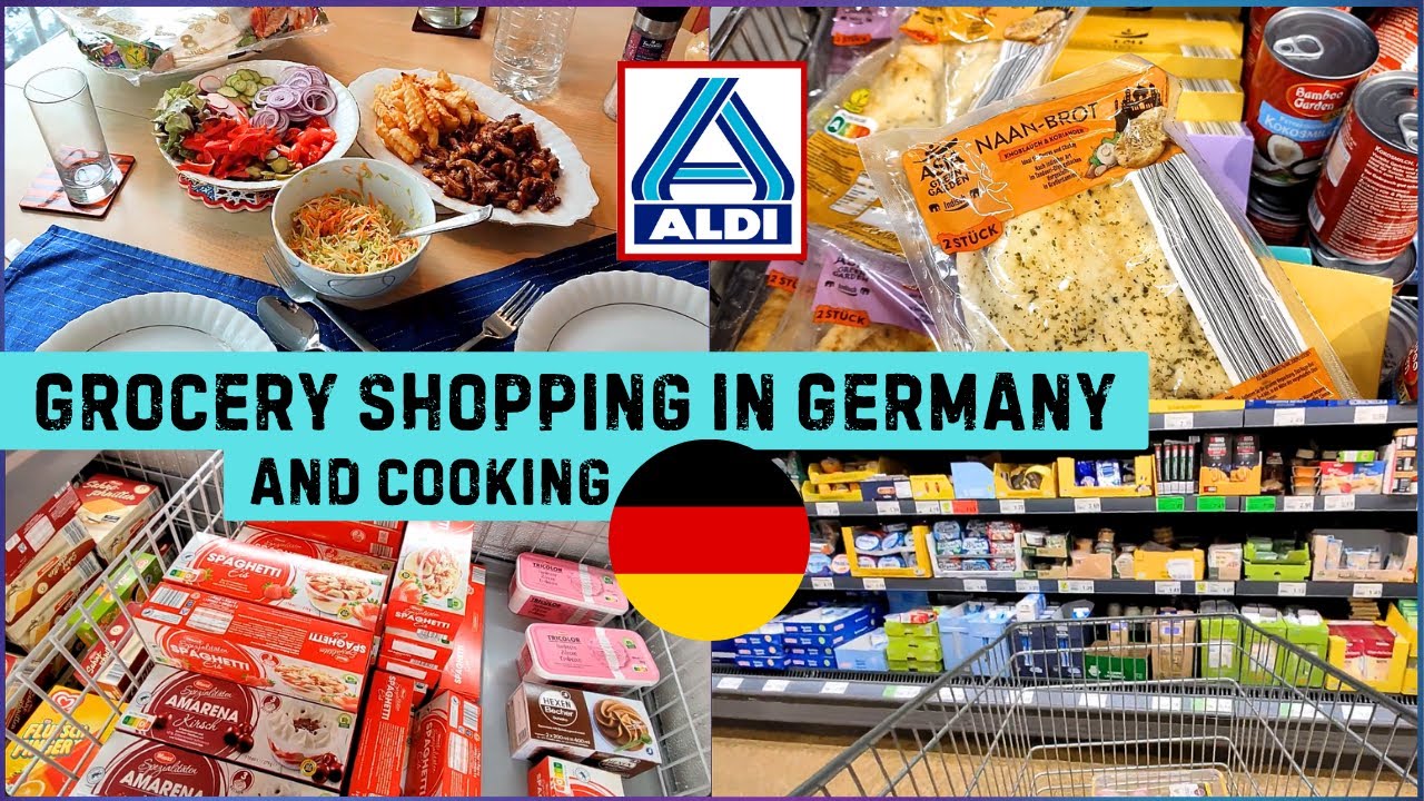 🇩🇪 Grocery Shopping in Germany at Aldi with Prices € in 2024 | Cooking Chicken Gyros Wraps