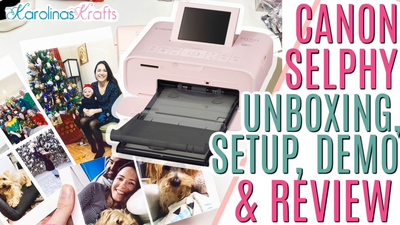 Pink Canon Selphy CP1300 in Pink UNBOXING, SETUP, DEMO & REVIEW using AirPrint & Canon Selphy App