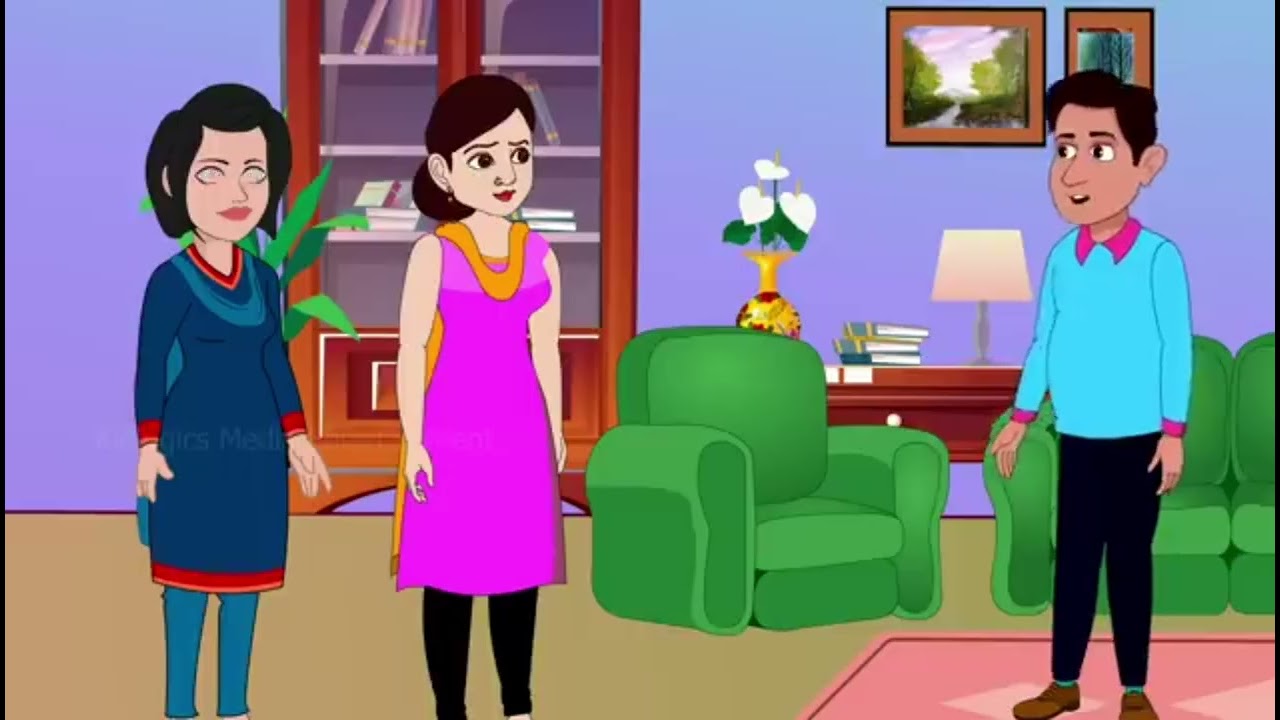 तीन बहनों की लालची भाभी /hindi kahani/ motivation kahani cartoon video 