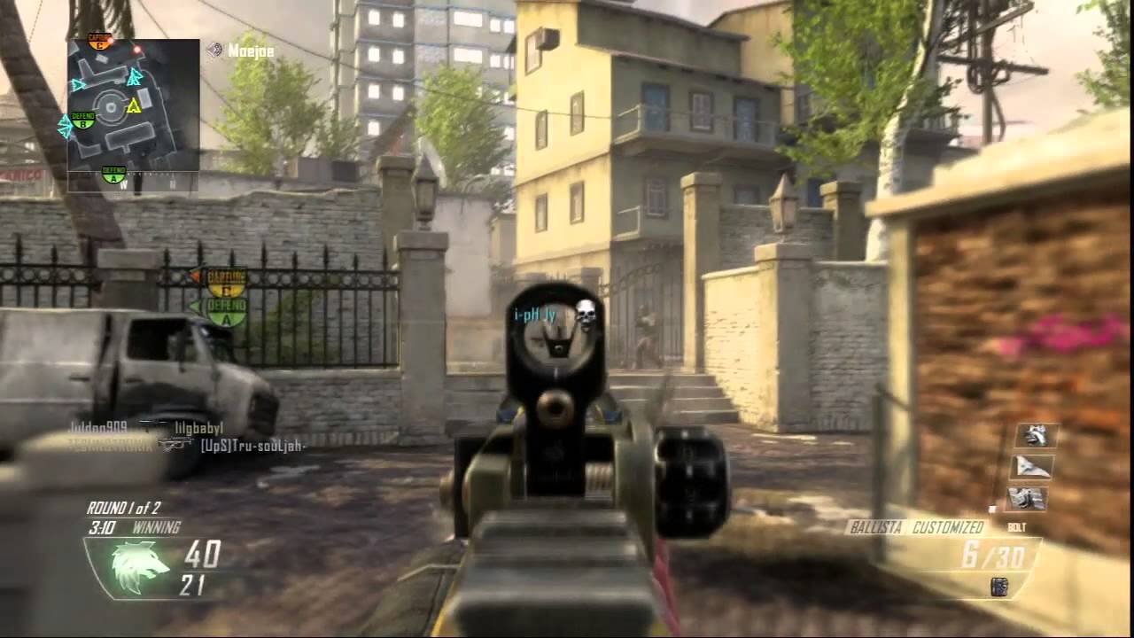 Black Ops 2: Ballista Iron Sights Gameplay (Unscoped Sniper)