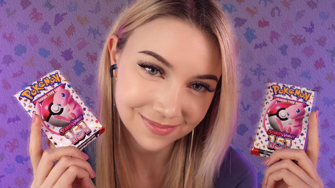 4K ASMR | Карточки с покемонами в стиле Soft Spoken (151 дополнение)