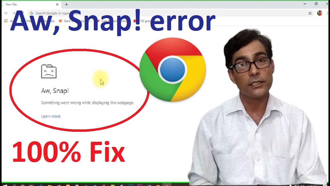 AW Snap in Google Chrome Fix the problem in Hindi | aw snap google chrome fix