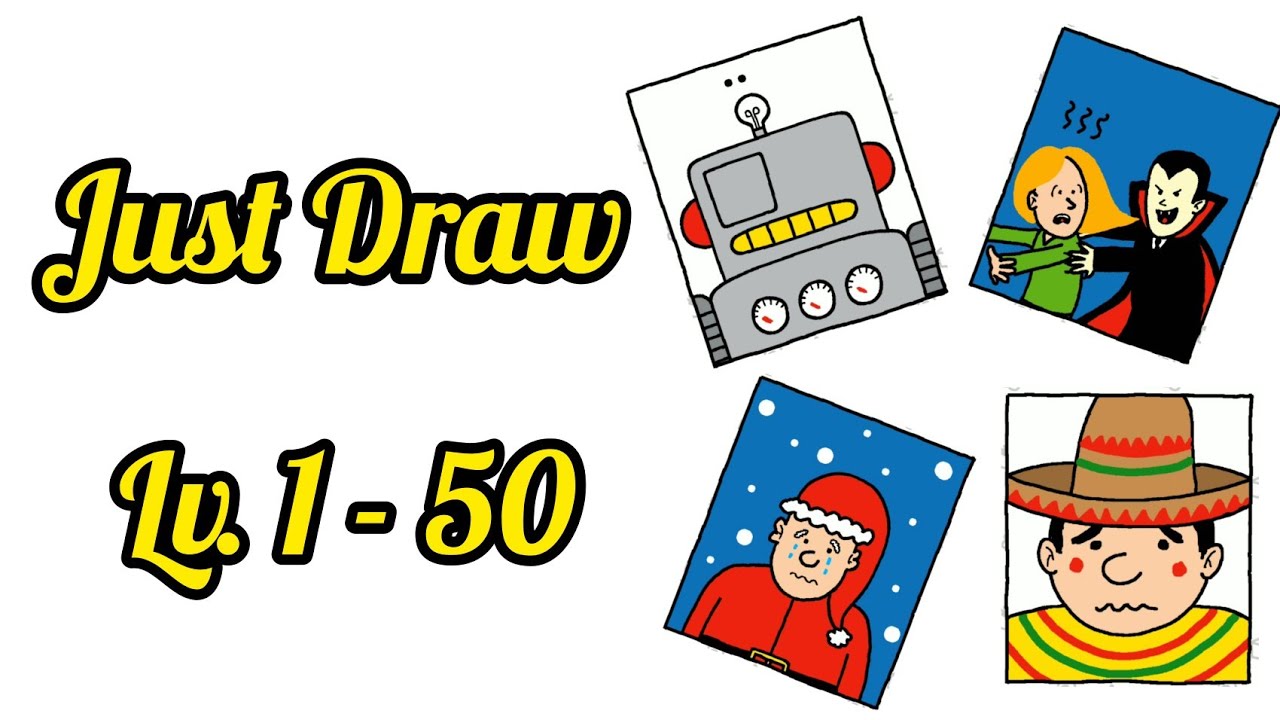 Just Draw Level 1 - 50 solutions