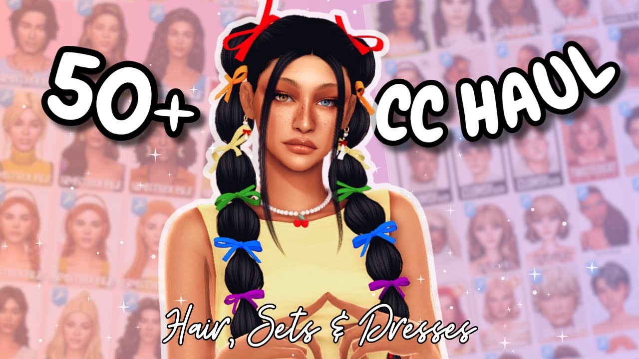 SIMS 4 : NEW CC HAUL (Hair, Sets & Dresses) + CC LINKS in Description ✨