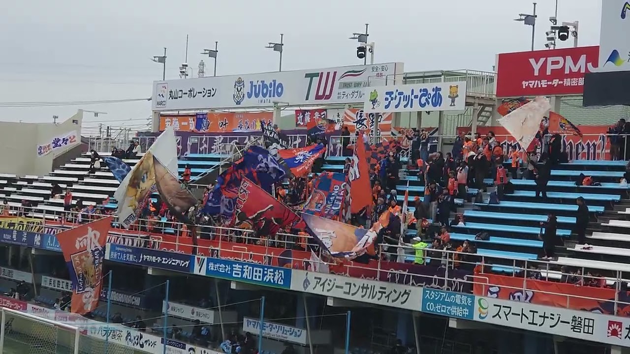 【ヤマハスタジアム】AC長野パルセイロ チャント『長野魂』【明治安田J2・J3百年構想リーグ 第1節 ジュビロ磐田 vs AC長野パルセイロ】