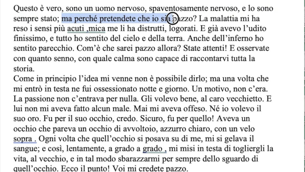 Esercizio di lettura: l'interpretazione