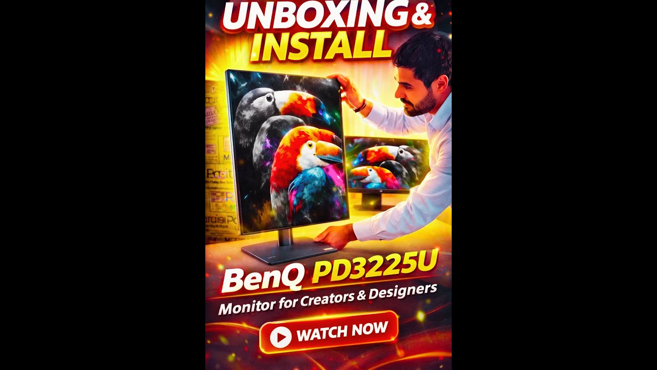 BenQ PD3225U Unboxing & Setup | 4K Designer Monitor