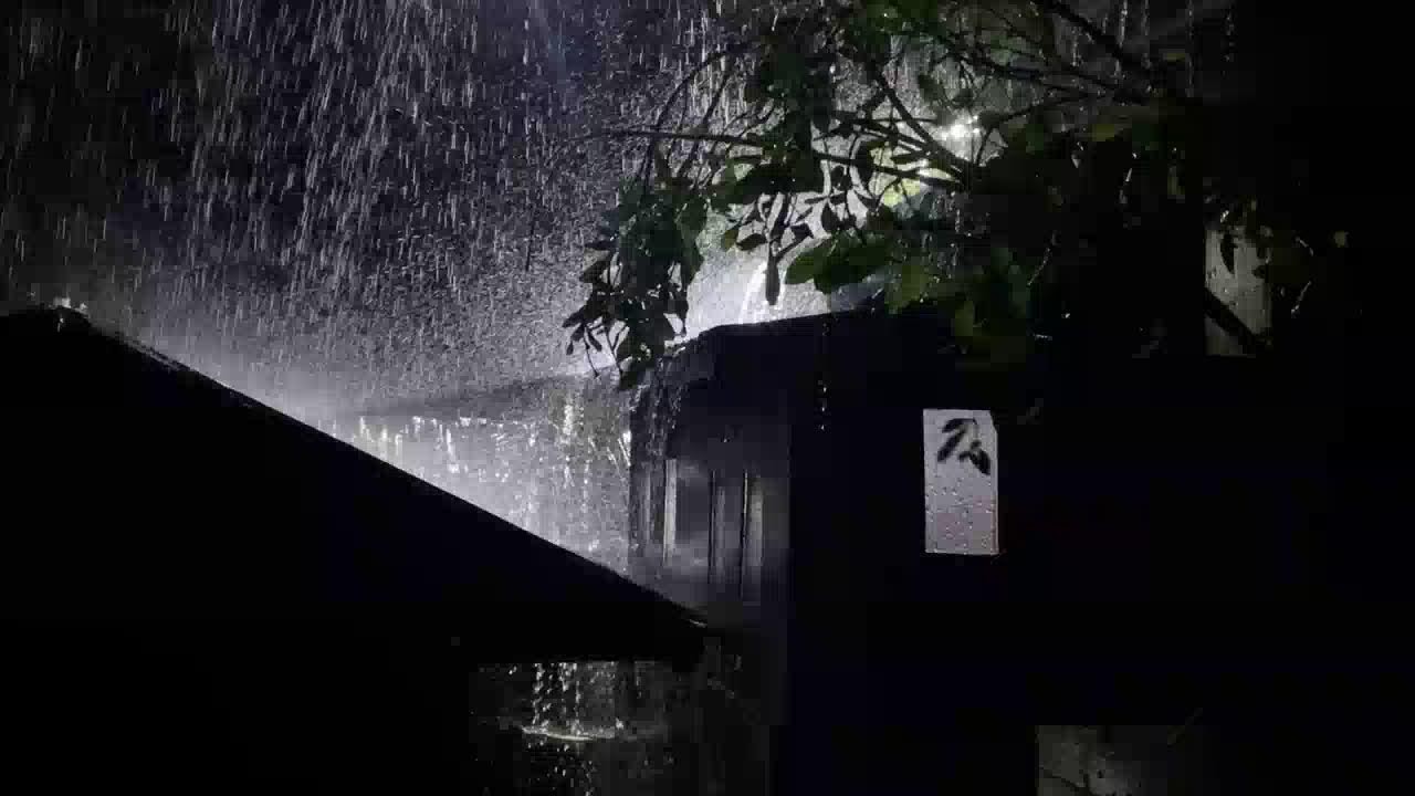 Deep Sleep Rain Sounds – Heavy Rain on Tin Roof at Night