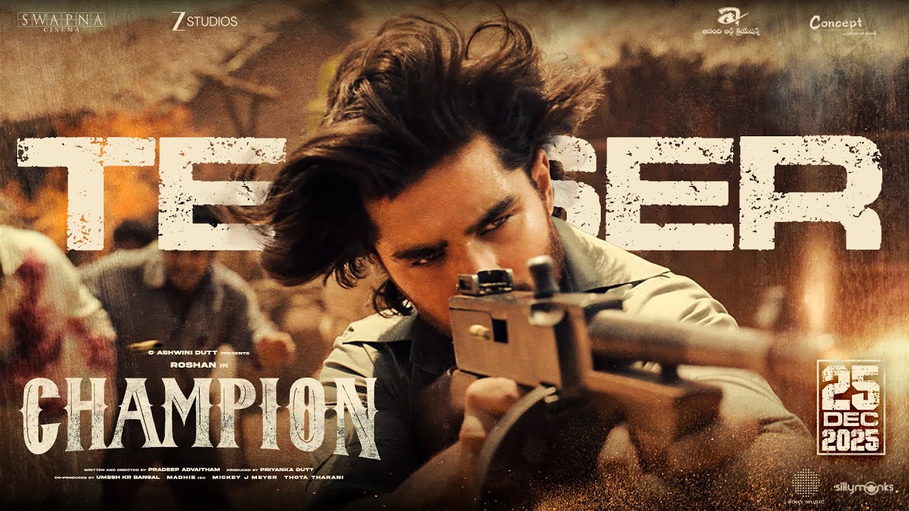 Champion Official Teaser | Roshan | Anaswara Rajan | Pradeep | Mickey J Meyer | Dec 25 Release