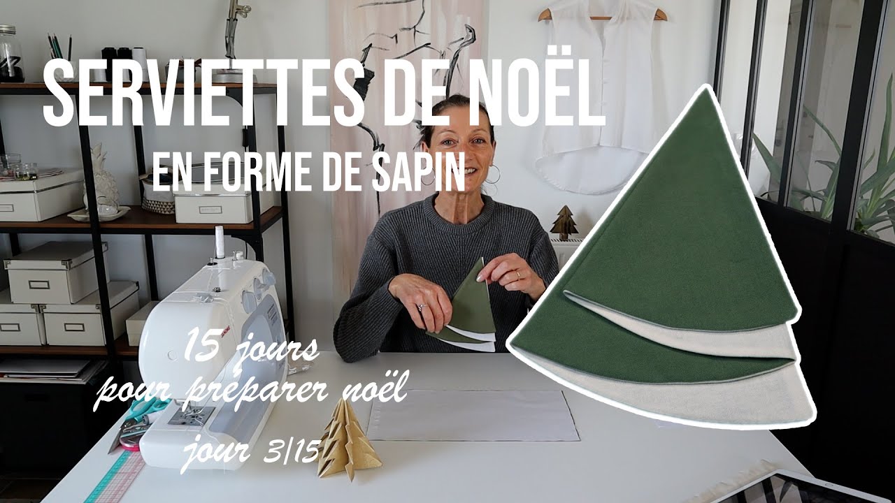 Coudre une serviette de table pour noël - 15 jours pour préparer noël [3/15]