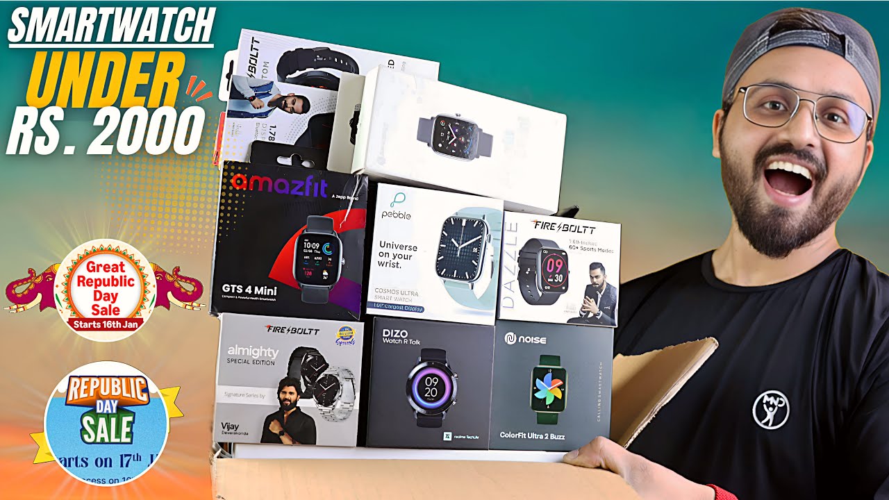 Sale Alert⚡️Top 5 Best Smartwatch Under 2000 On Flipkart/Amazon Republic Day Sale⚡️Loot Deals