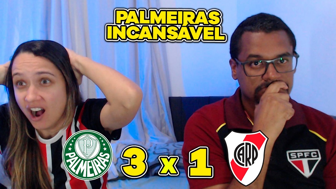 REACT PALMEIRAS 3 X 1 RIVER PLATE - DUPLA FLACO ROQUE!! PALMEIRAS INCANS&Aacute;VEL.