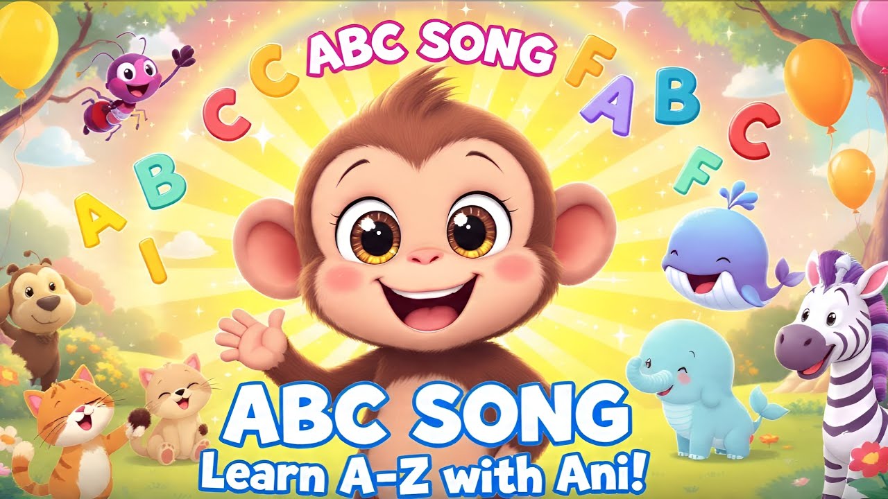 ABC Song for Kids | Learn A–Z with Ani the Monkey 🐒 | Fun Alphabet Song