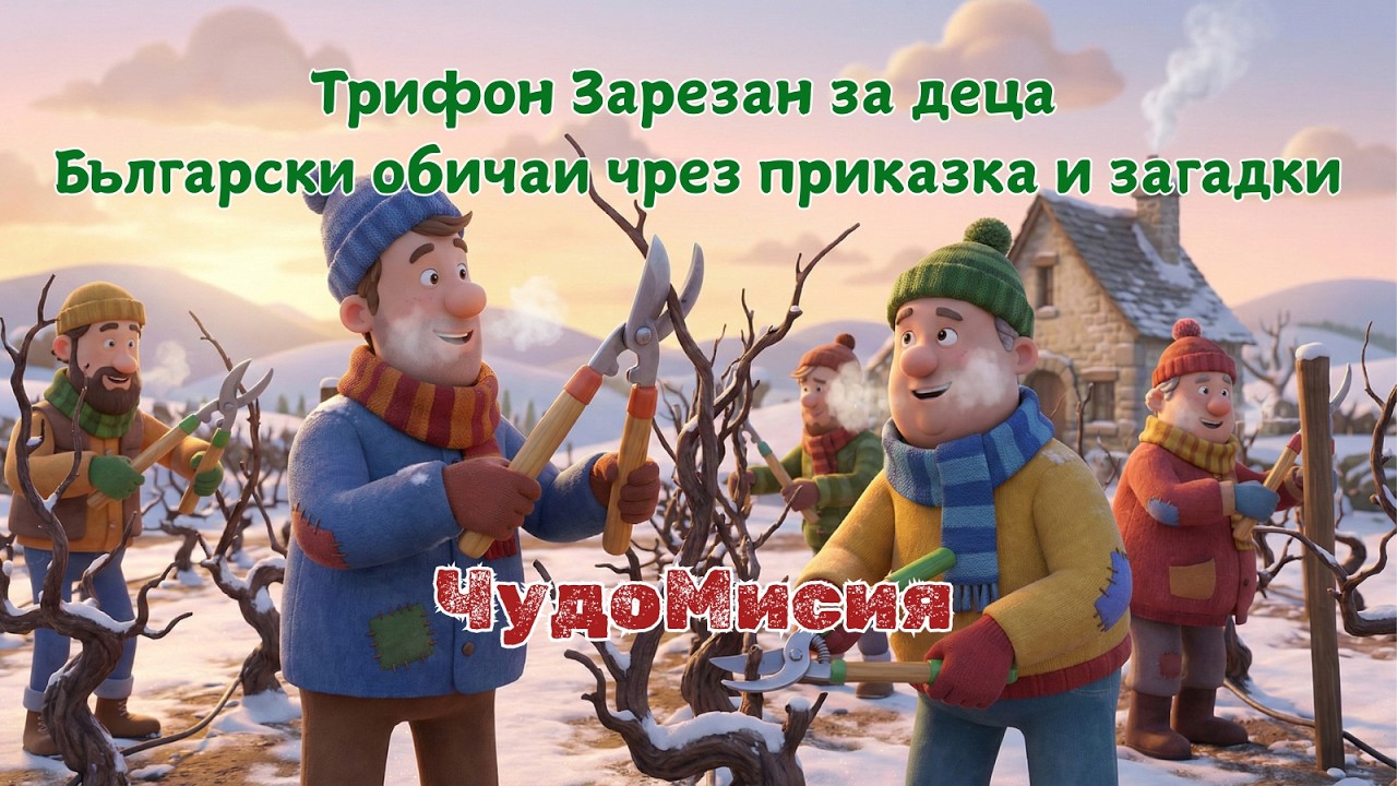 ЧудоМисия - Трифон Зарезан за деца | Български обичаи чрез приказка и загадки