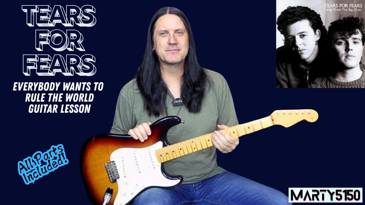 How To Play Everybody Wants To Rule The World - Guitar Lesson - Tears For Fears