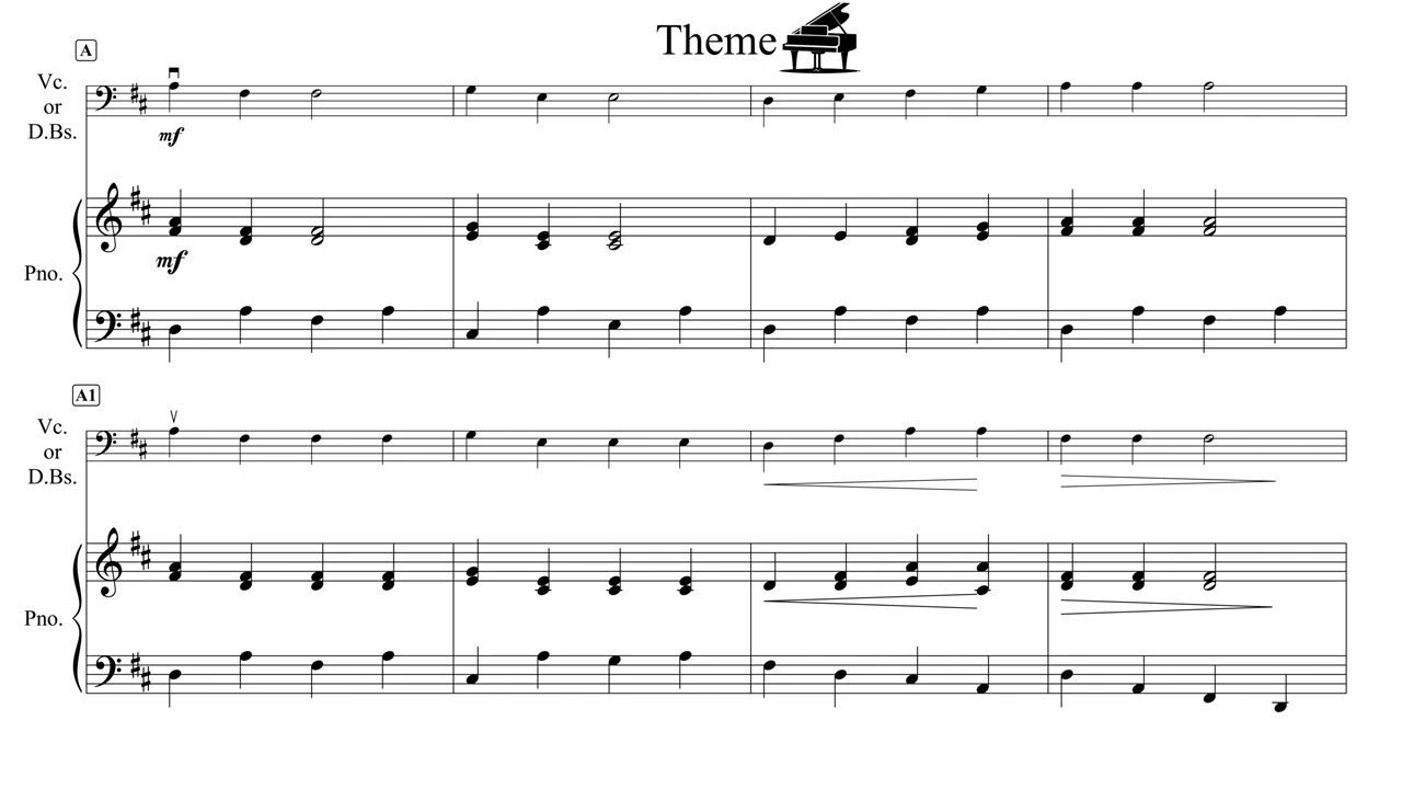 Lightly Row | Piano Accompaniment (𝅘𝅥= 90) | Suzuki Cello/Bass Book 1
