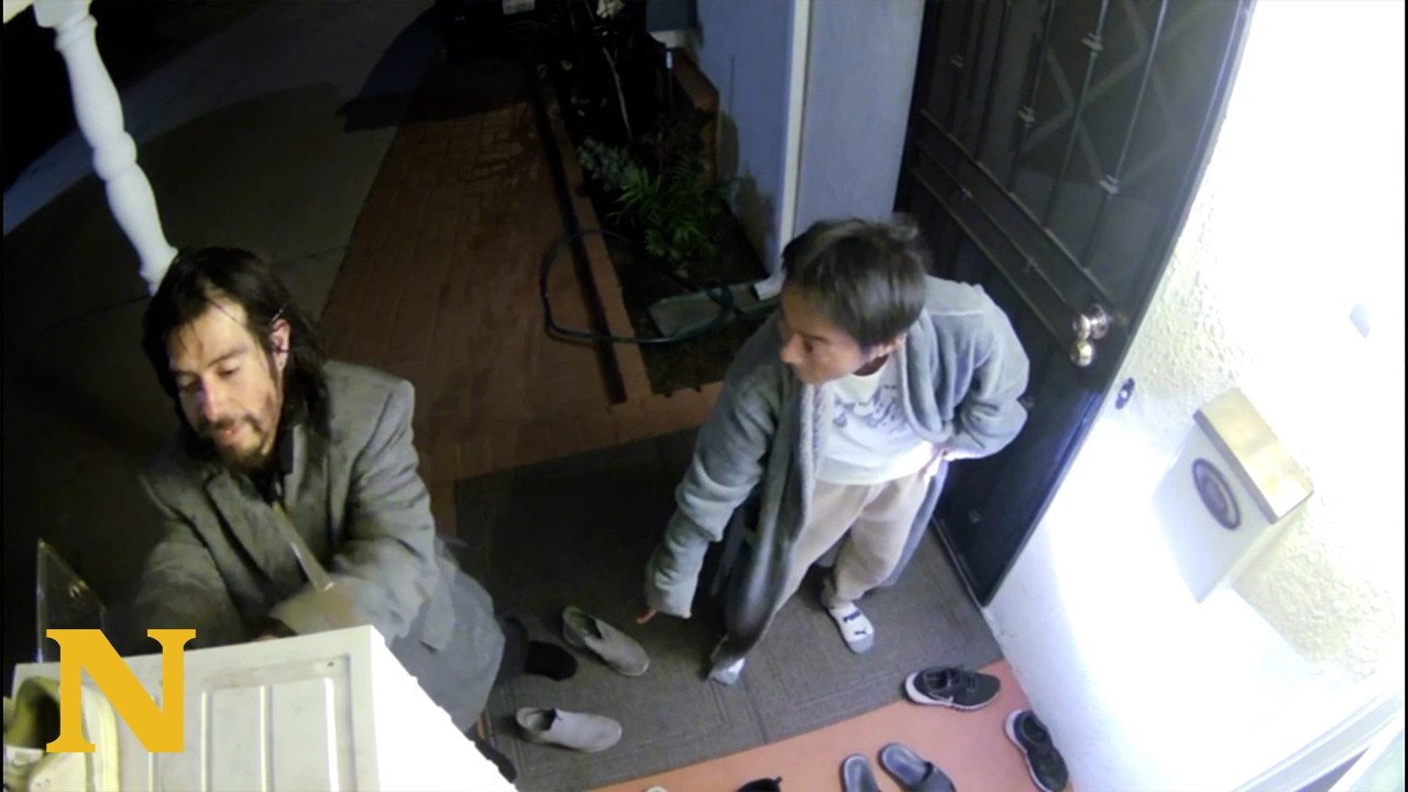 Homeowner Confronts Man Stealing His Shoes