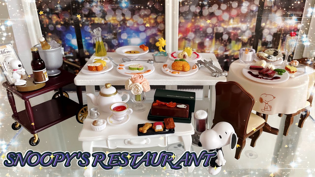 【IKEAの温室がレストラン】リーメント　「SNOOPY'S RESTAURANT」を開封してPEANUTCafeと一緒にIKEAの温室に飾る動画