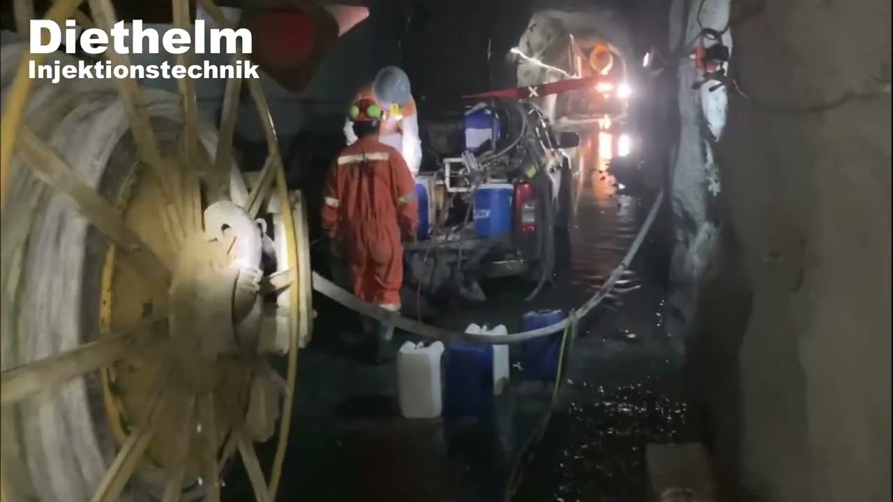 Polyurethane Resin Injection for water control in Rock Mass