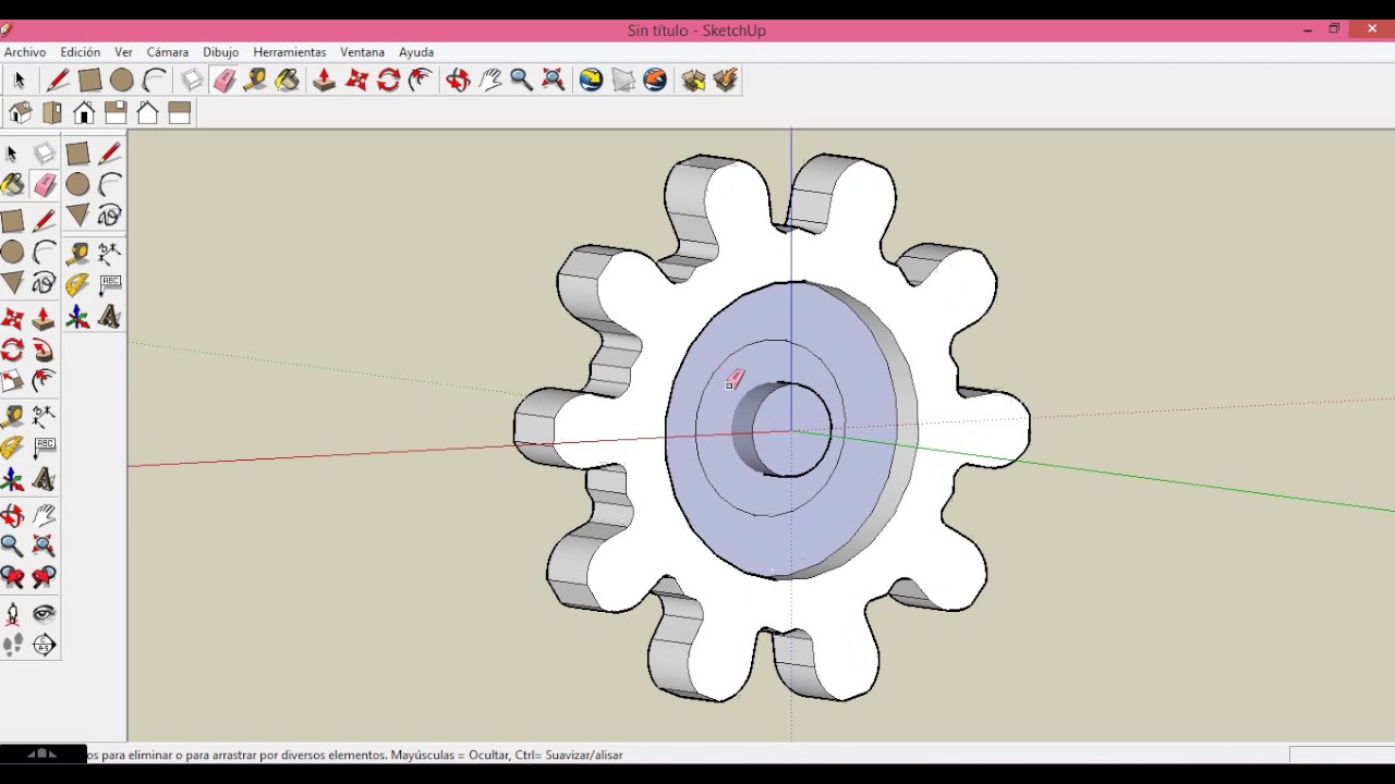 Dibujar PIÑON paso a paso en Sketchup