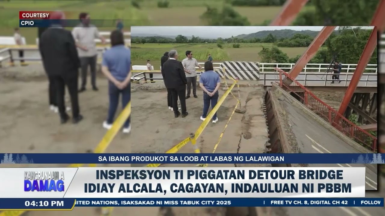 Inspeksyon ti Piggatan Detour Bridge idiay Alcala, Cagayan, indauluan ni PBBM