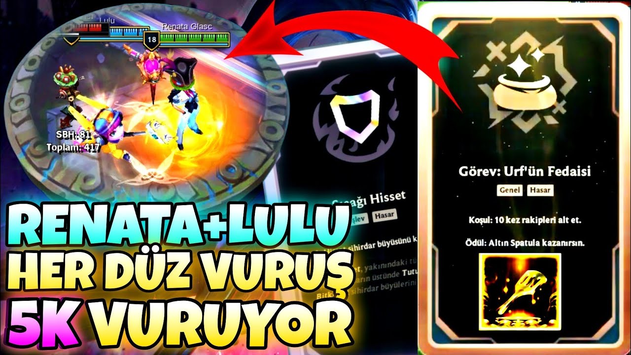 HER DÜZ VURUŞU 5K VURAN RENATA (116K DAMAGE) - LOL ARENA MODU