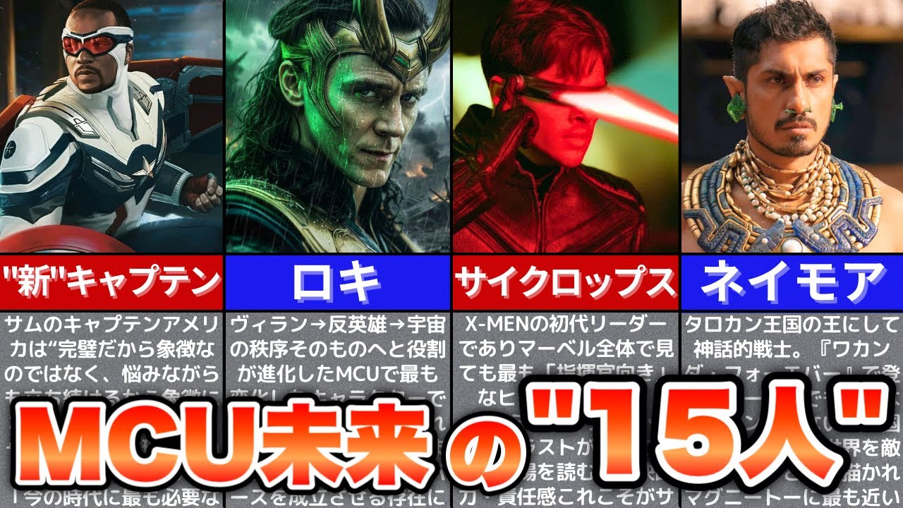 【最新】MCUの未来を担う主要ヒーロー15人｜ドゥームズデイ後の中心人物