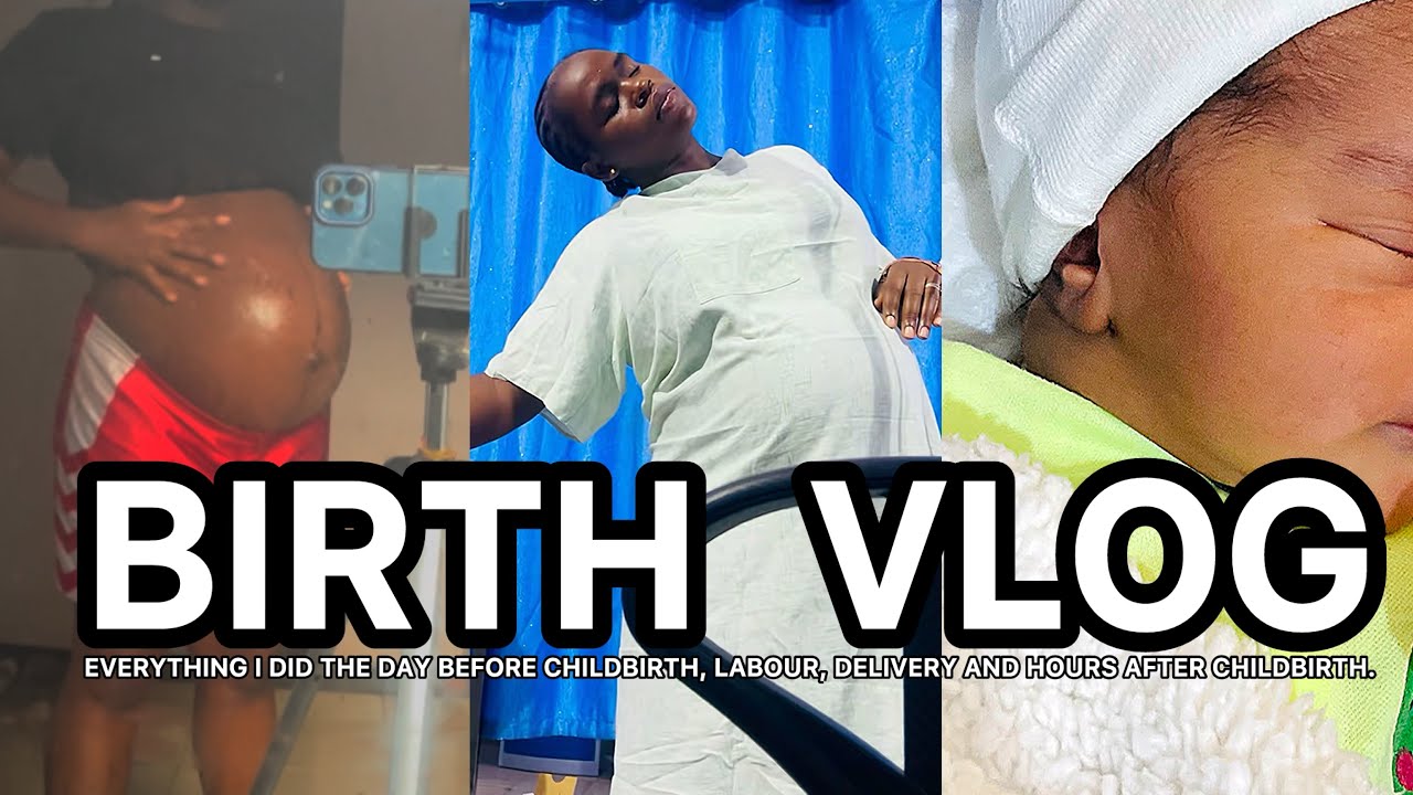 NATURAL BIRTH VLOG!!! NO EPIDURAL + 24hours before giving birth | I was in labour and didn&rsquo;t know 😱