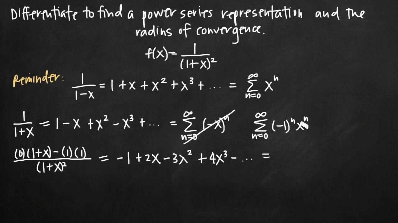Дифференцирование степенного ряда (KristaKingMath)