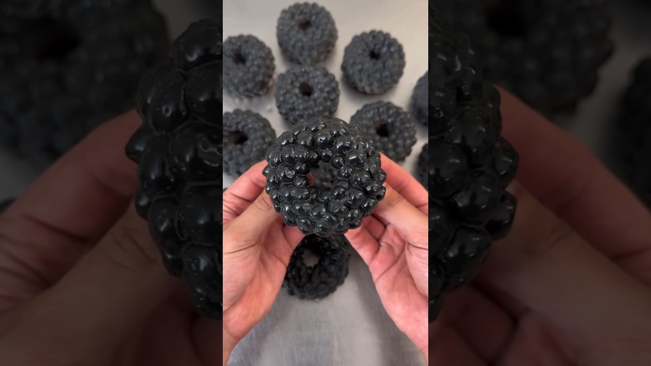 Blackberry doughnuts 🍩 Cc: pastrychef_am 
