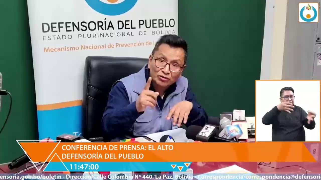 🔴 #𝗘𝗡_𝗗𝗜𝗥𝗘𝗖𝗧𝗢 || DEFENSOR DEL PUEBLO BRINDA CONFERENCIA DE PRENSA EN LA CIUDAD DE EL ALTO
