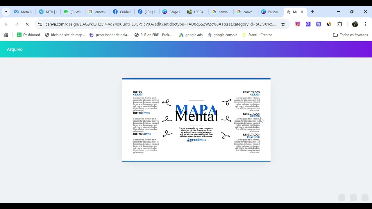 COMO FAZER UM MAPA MENTAL NO CANVA PASSO A PASSO SIMPLES