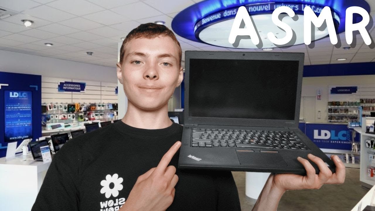 ASMR FR: Roleplay💻vendeur multimédias💻(besoin d'un PC portable ?)