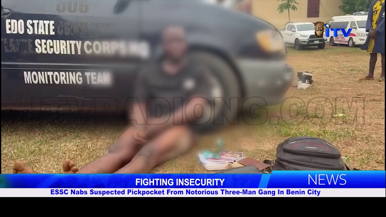 FIGHTING INSECURITY: ESSC Nabs Suspected Pickpocket From Notorious Three-Man Gang In Benin City