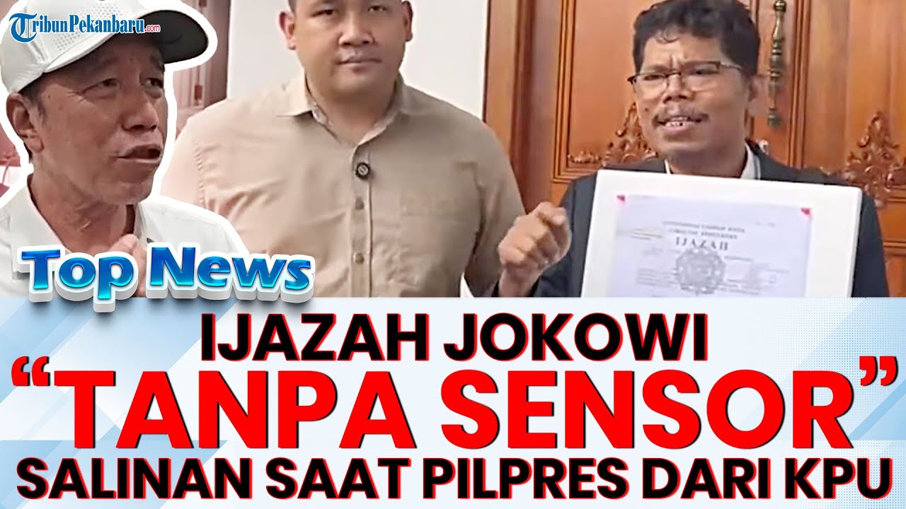 🔴 TANPA SENSOR! Salinan Ijazah Terlegalisir Jokowi Ditunjukkan Bonatua Silalahi saat mendatangi KPU