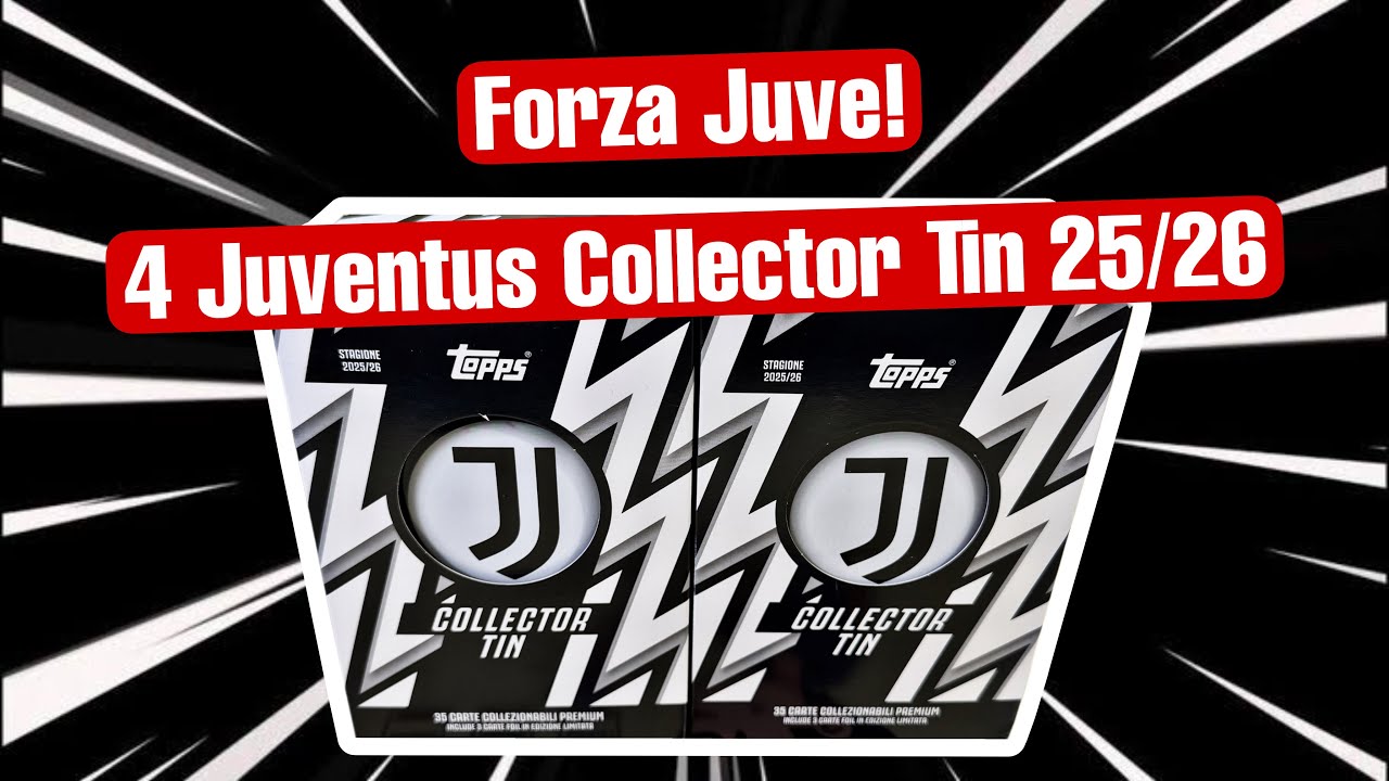 4x Topps Juventus Collector Tins! Can We Hit the Rarest Cards of 25/26?!