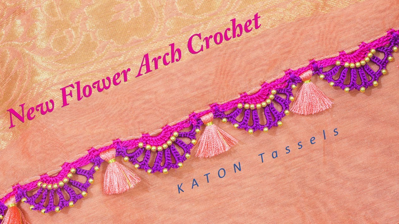 Beautiful Flower Arch Crochet | Latest Saree Kuchu / Krosha Design | Tamil