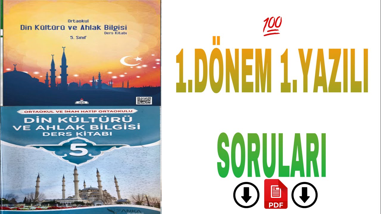 5. Sınıf Din Kültürü 1. Dönem 1. Yazılı Soruları | 2022