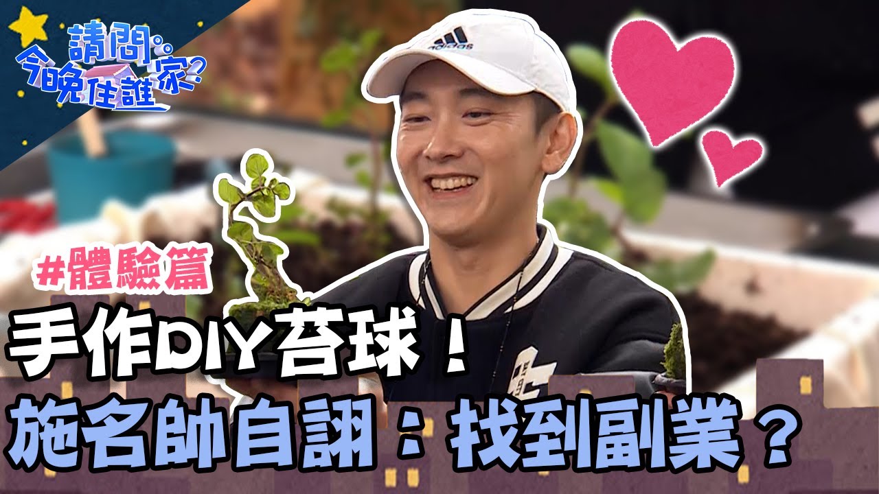 手作DIY苔球！施名帥被讚巧手自詡：找到副業？【請問 今晚住誰家】體驗篇 20230308 EP709 Part3 王傳一 陳漢典